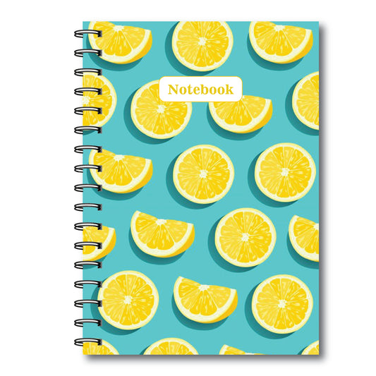 Spiral Notebook, A5 5.7 x 8.2 size, 200 pages College Ruled Notebook, Ruled Writing Journal ( blue lemonade )