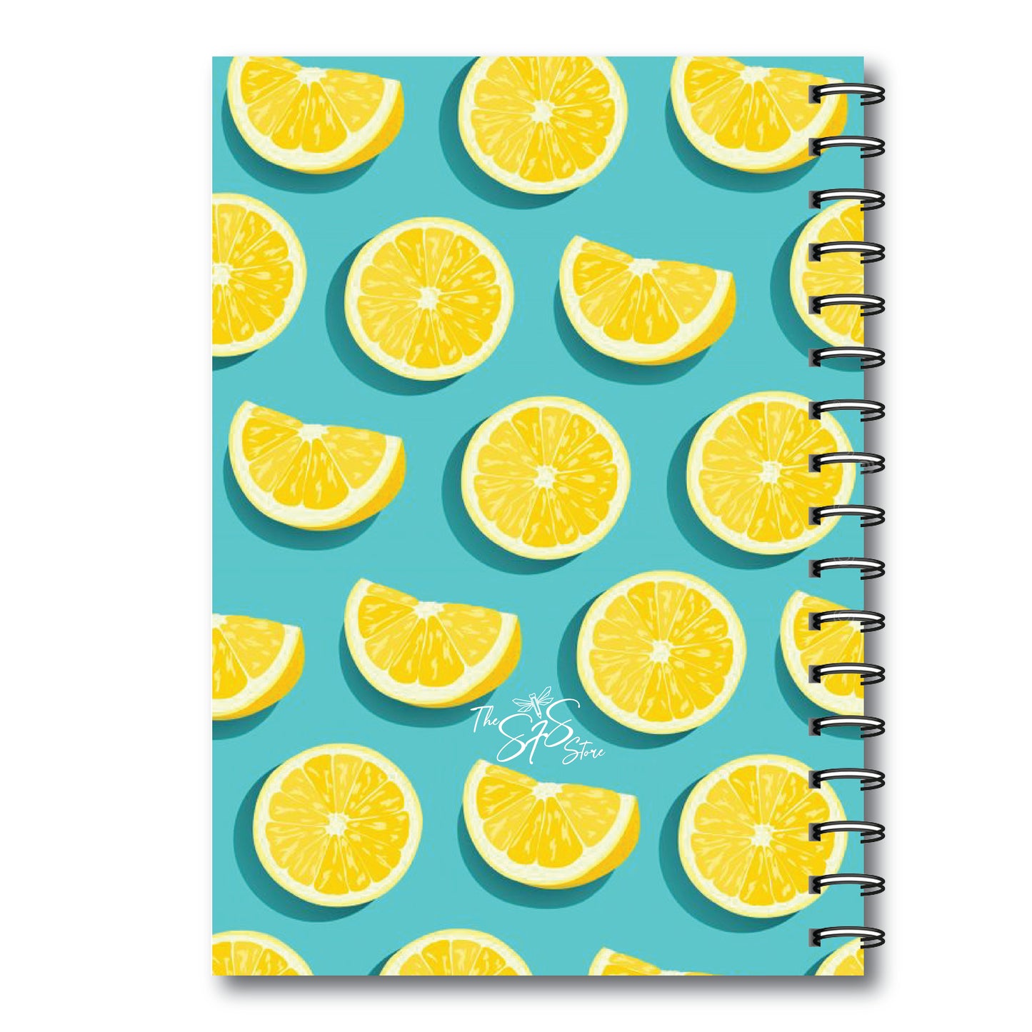 Spiral Notebook, A5 5.7 x 8.2 size, 200 pages College Ruled Notebook, Ruled Writing Journal ( blue lemonade )