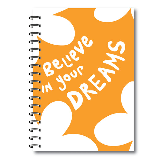 Spiral Notebook, A5 5.7 x 8.2 size, 200 pages College Ruled Notebook, Ruled Writing Journal (Orange Dreamscape)