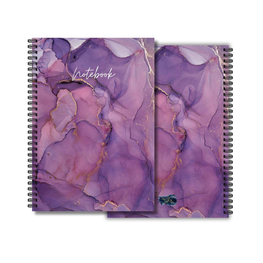 Purple Marbel & Honeybee Notepad