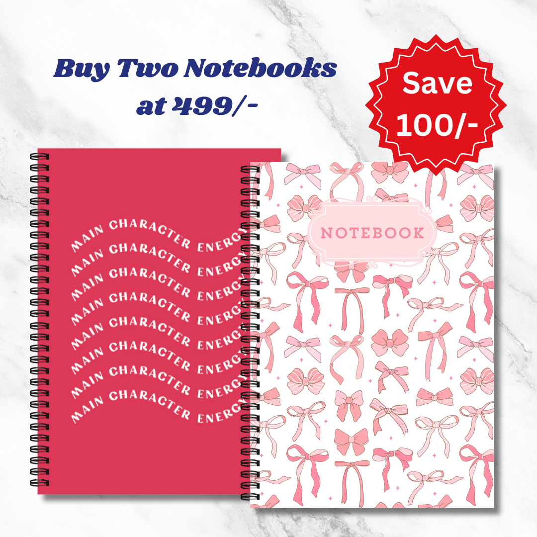 A5 Spiral Notebook PACK OF 2  Main character , Pookie