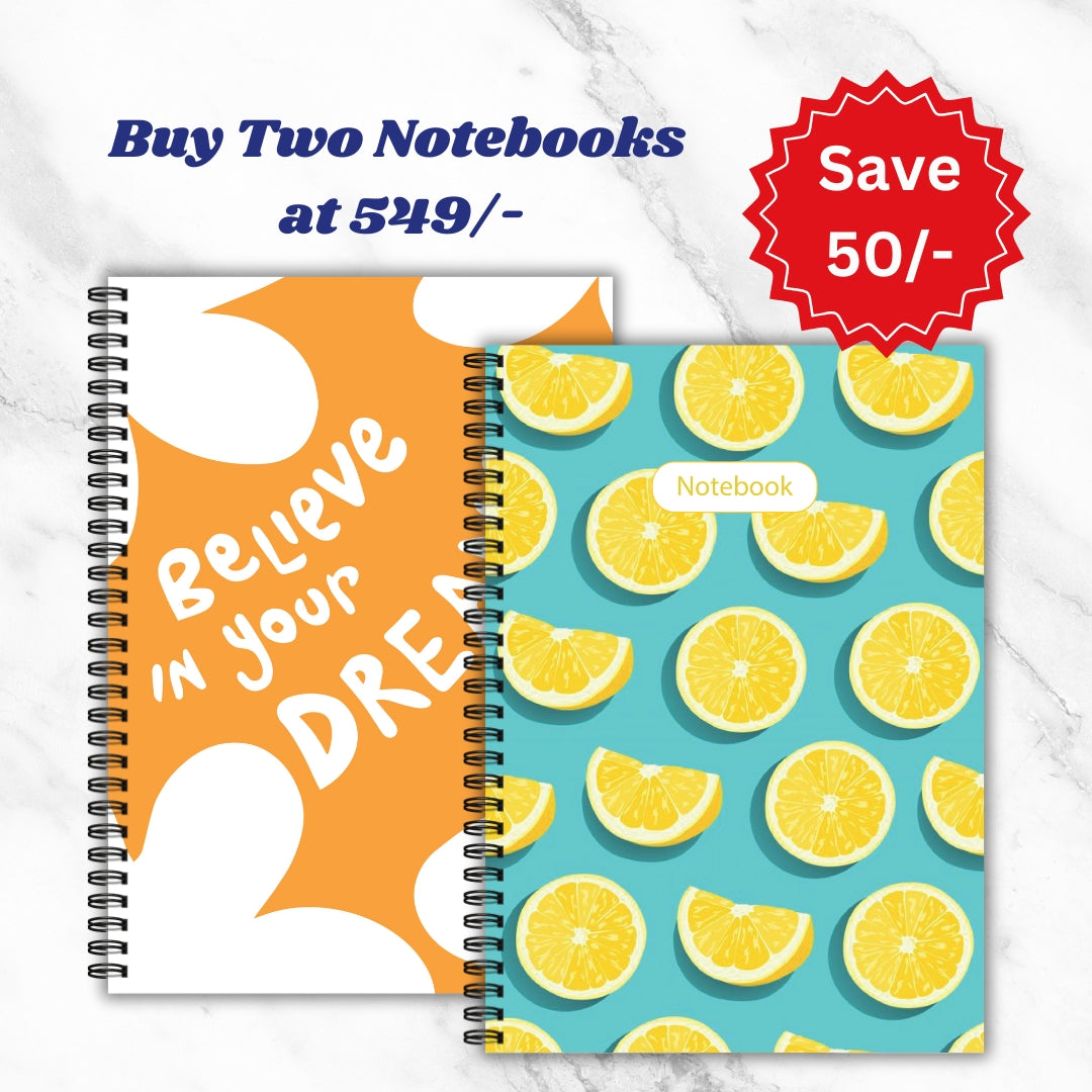 Lemonade, Dreamscape A5 Spiral Notebook PACK OF 2