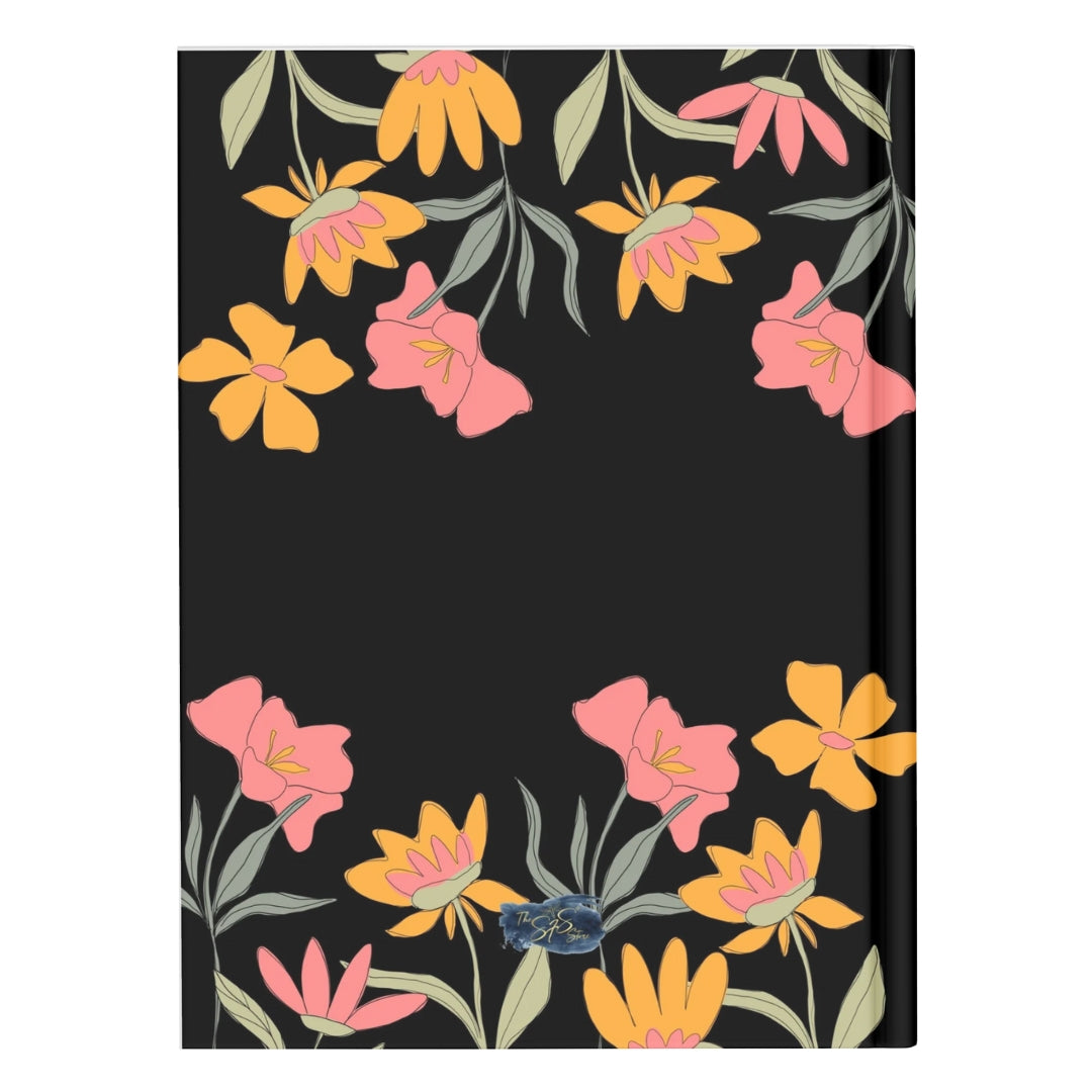 The SFS store Self-love Gratitude journal +2 Sticker sheet, +2 Bookmark, Pocket Notebook Dairy, Monthly & Weekly Layout 130 pages 100 GSM Productive & mindful planner (Black Blossom)