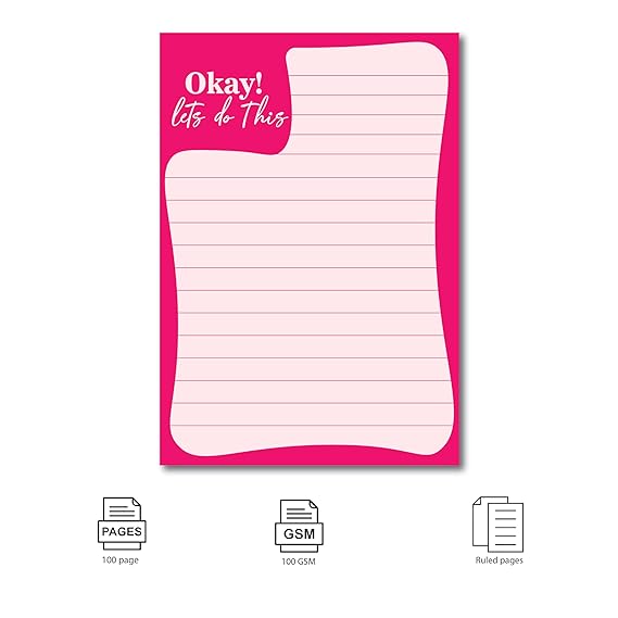 To Do List Memo Notepad | Daily Undated Planner, Bucket List, Appointments Pad | Organizer Planners for College Office Supplies- 70 Tear Off Sheets (100 GSM) - Pack Of 6