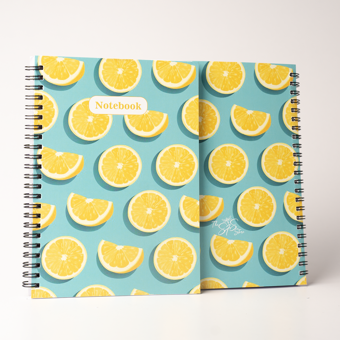 Spiral Notebook, A5 5.7 x 8.2 size, 200 pages College Ruled Notebook, Ruled Writing Journal ( blue lemonade )