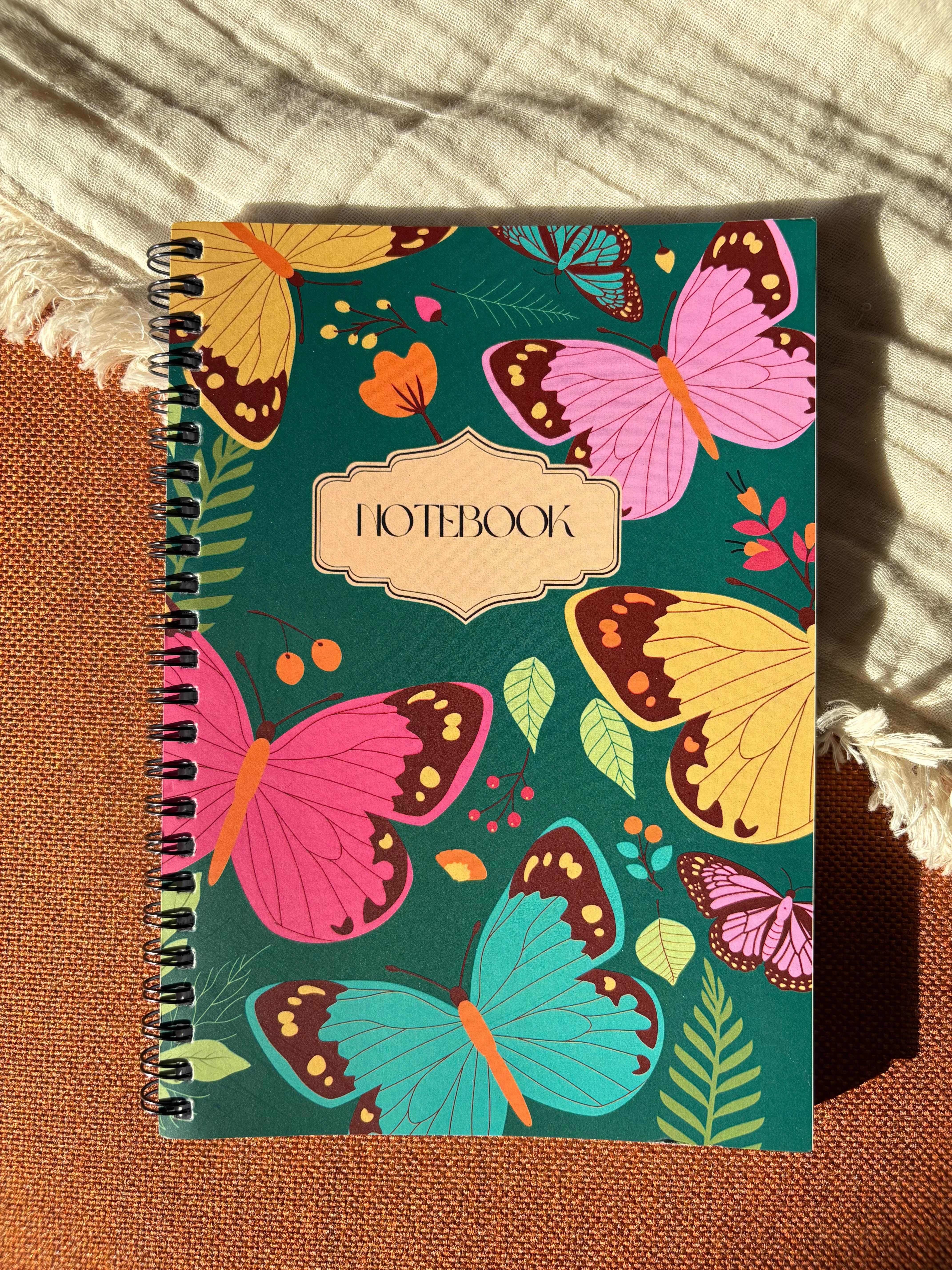 Butterfly garden Notebook & Green floral 2 Notepads