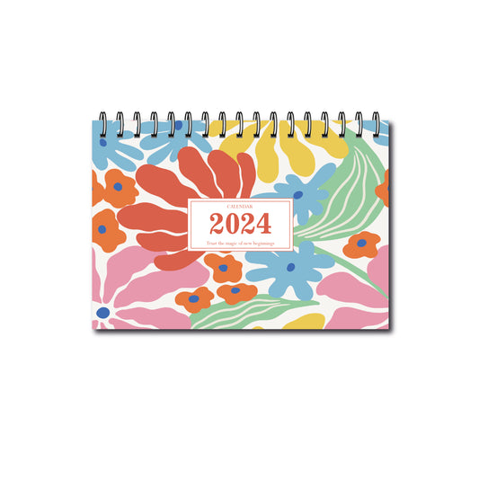 Calendar 2024 | Desk Calendar Home and Office table calendar | A5 size Spiral bound