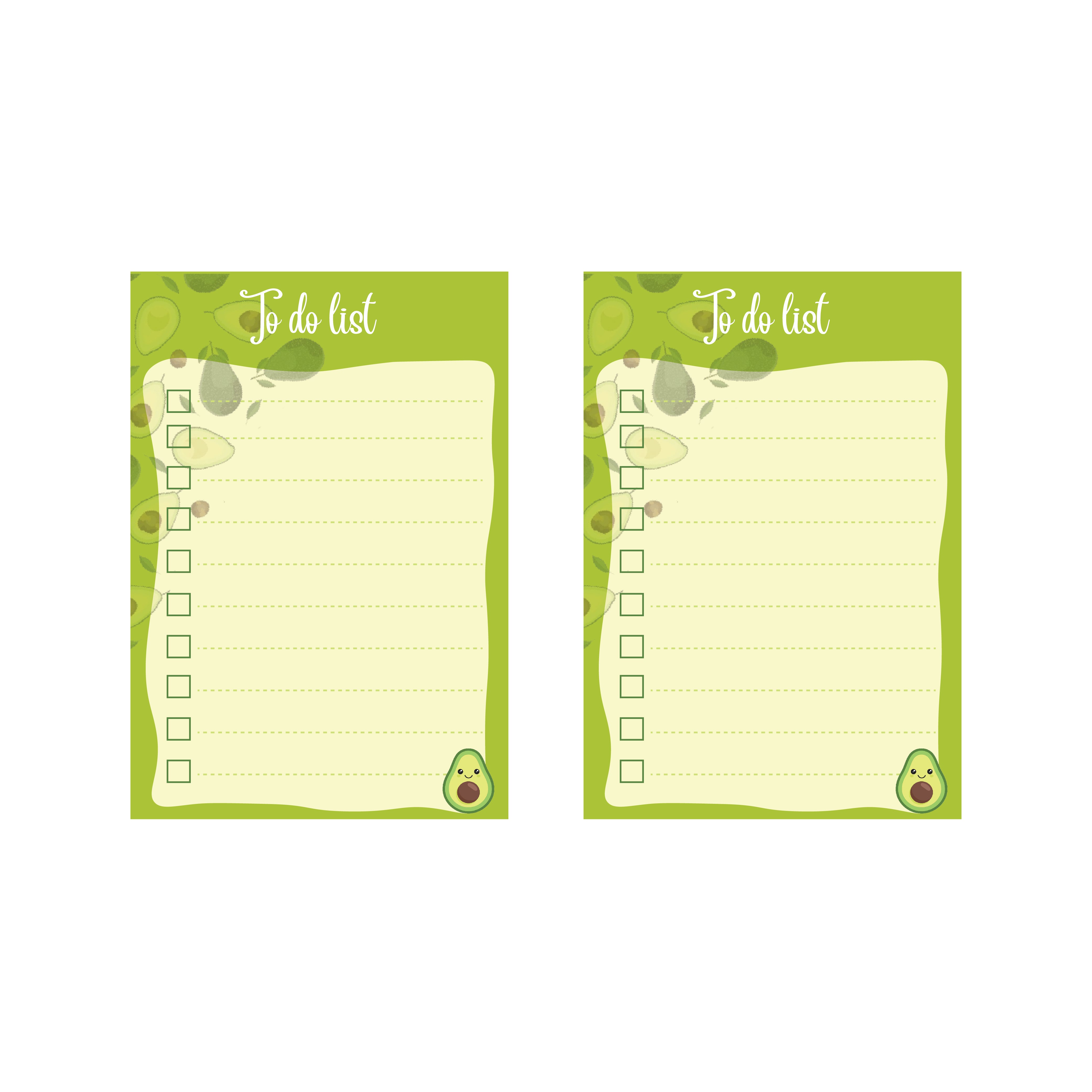 Avocado Memo Notepad Tear Off Sheets (Pack of 2)