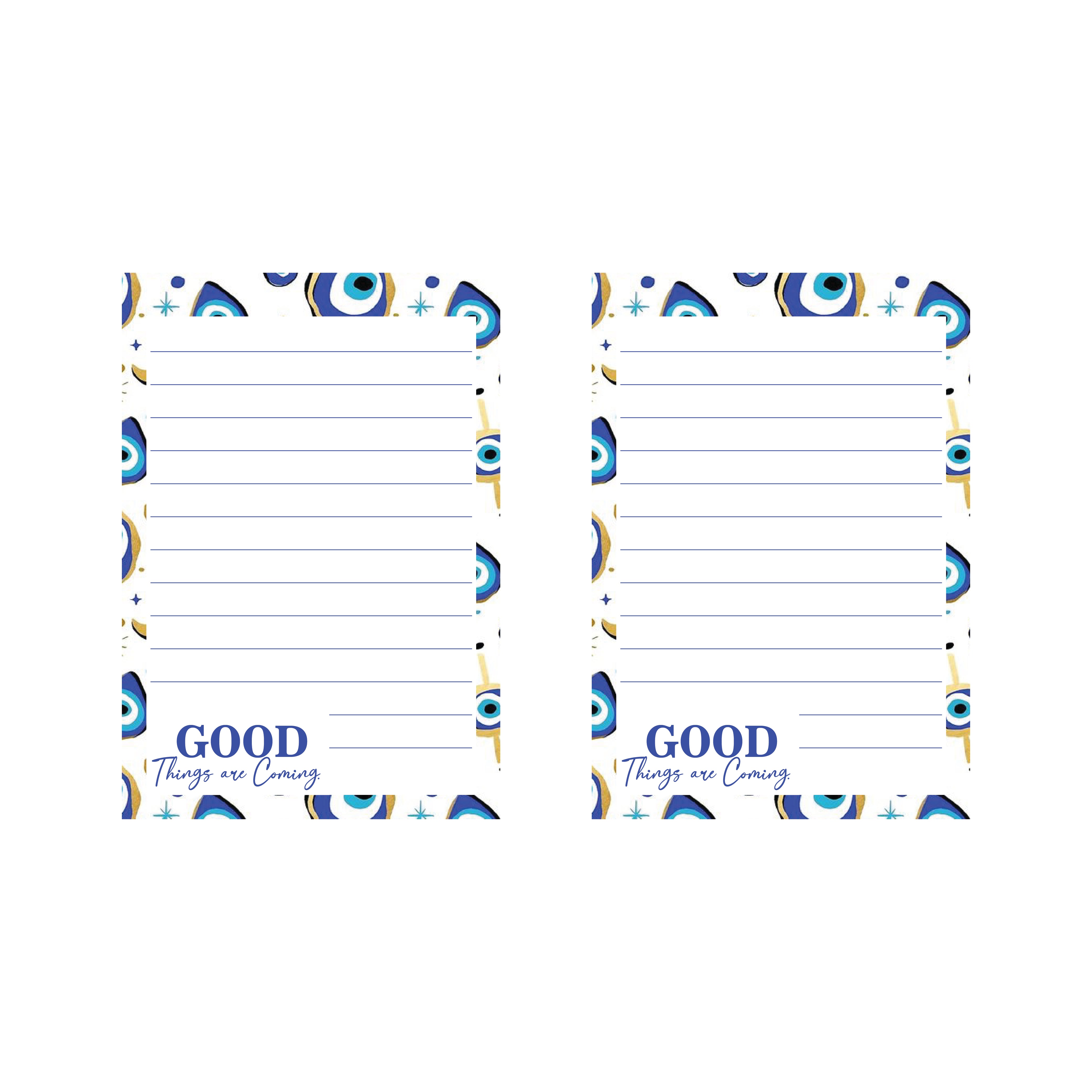 Evil Eye To Do List Memo Notepad Tear Off Sheets  (Pack of 2)