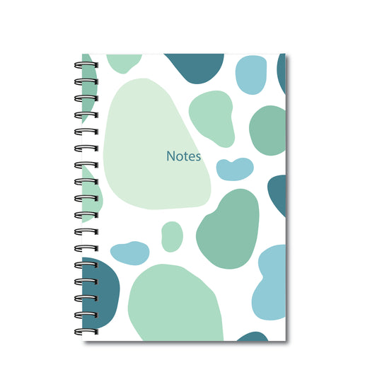 Spiral Notebook, A5 5.7 x 8.2 size, 200 pages College Ruled Notebook, Writing Journal (Mint Monochrome)