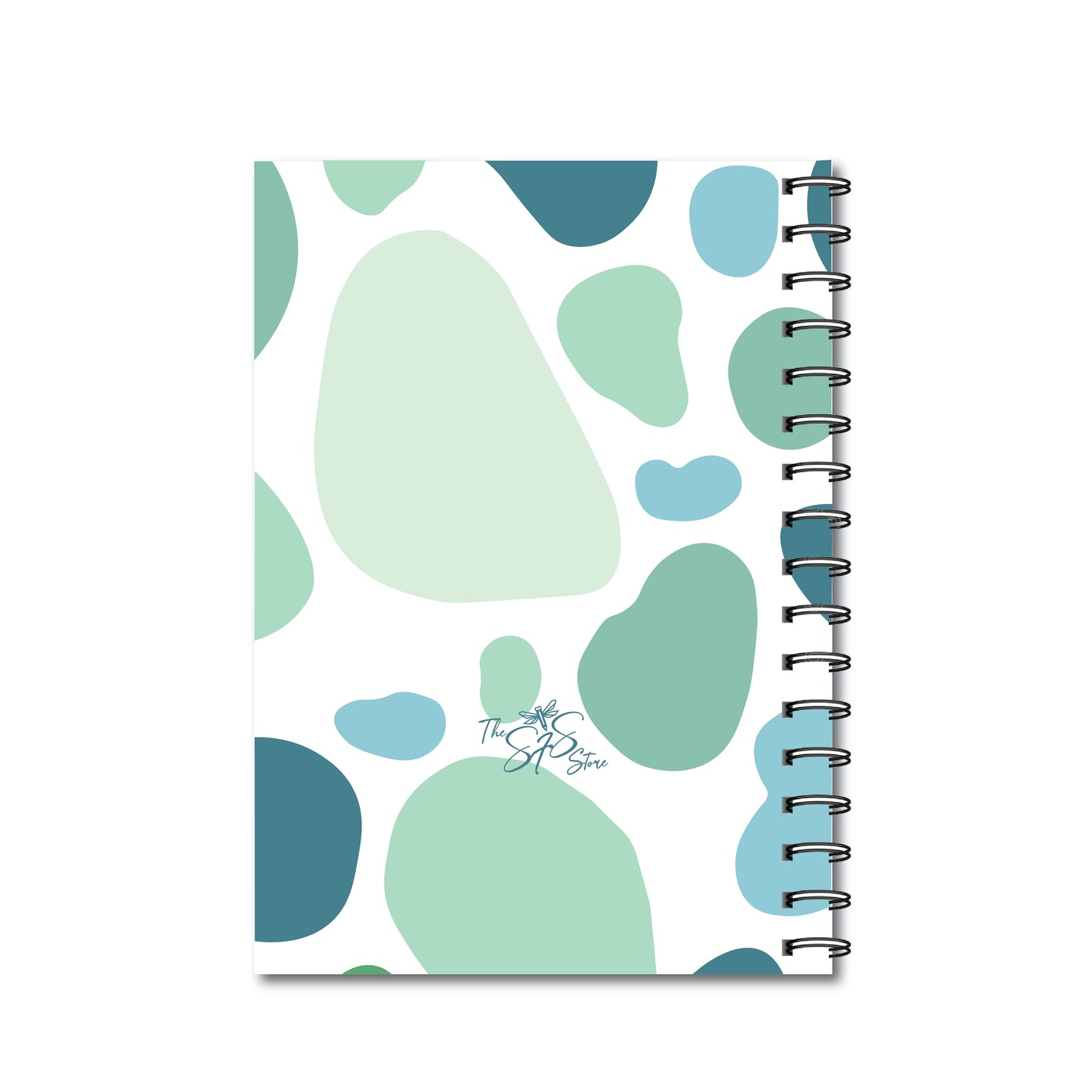 Spiral Notebook, A5 5.7 x 8.2 size, 200 pages College Ruled Notebook, Writing Journal (Mint Monochrome)