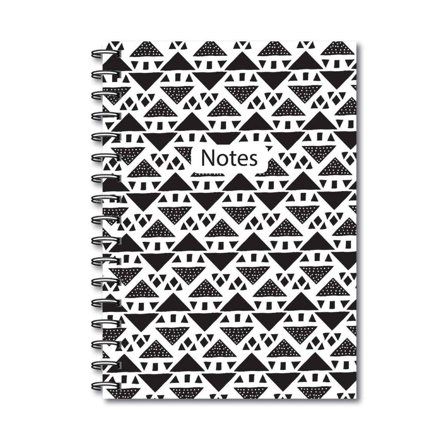 Spiral Notebook, A5 5.7 x 8.2 size, 200 pages College Ruled Notebook, Writing Journal (Black and White)