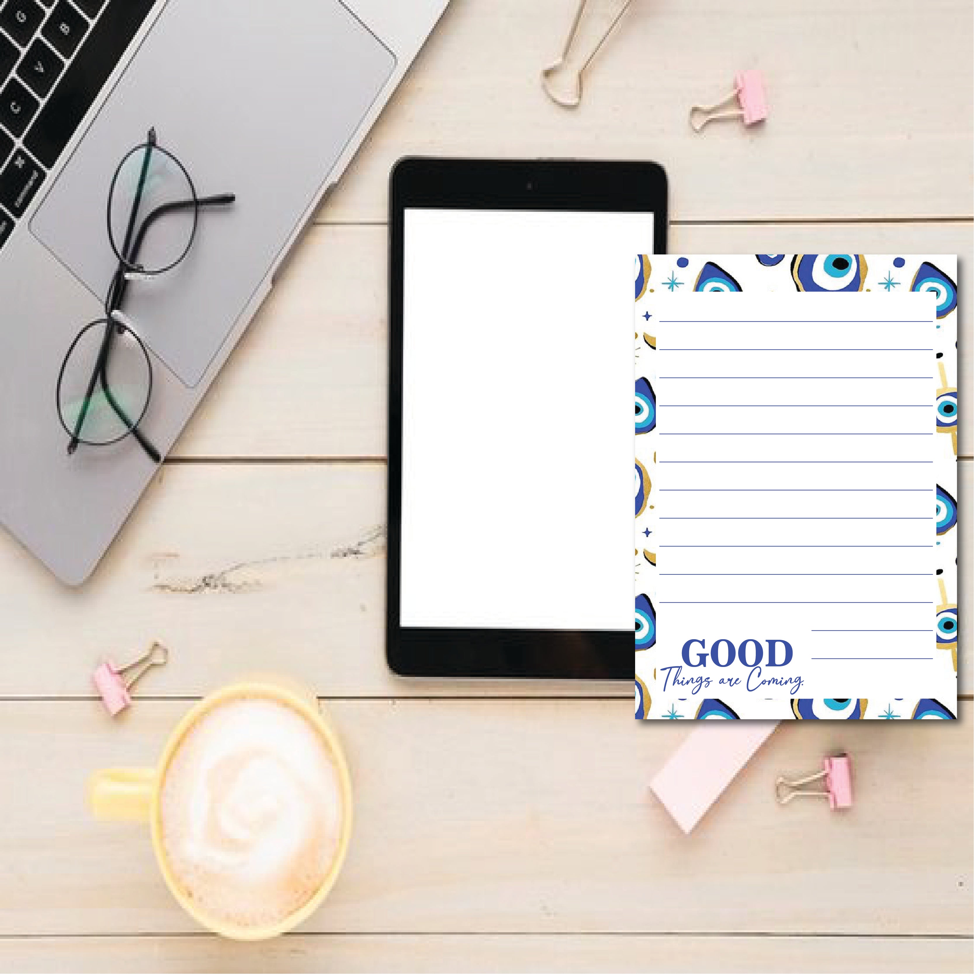 Evil Eye To Do List Memo Notepad Tear Off Sheets  (Pack of 2)