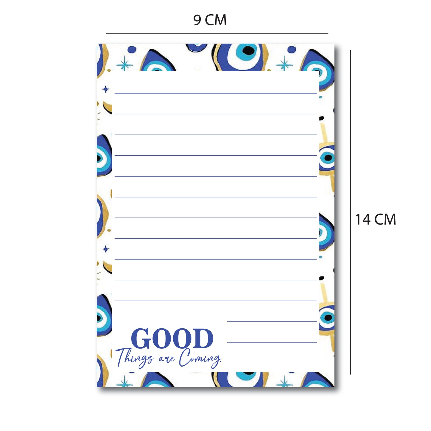 To Do List Memo Notepad Spiral bound - 100 Tear Off Sheets (Pack of 2) Evil Eye