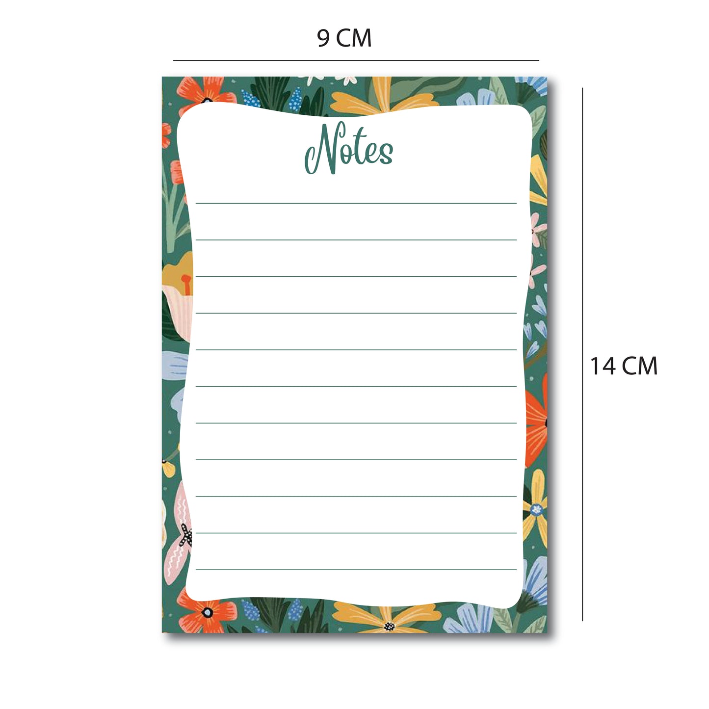 To Do List Memo Notepad Spiral bound - 100 Tear Off Sheets (Pack of 2) Floral