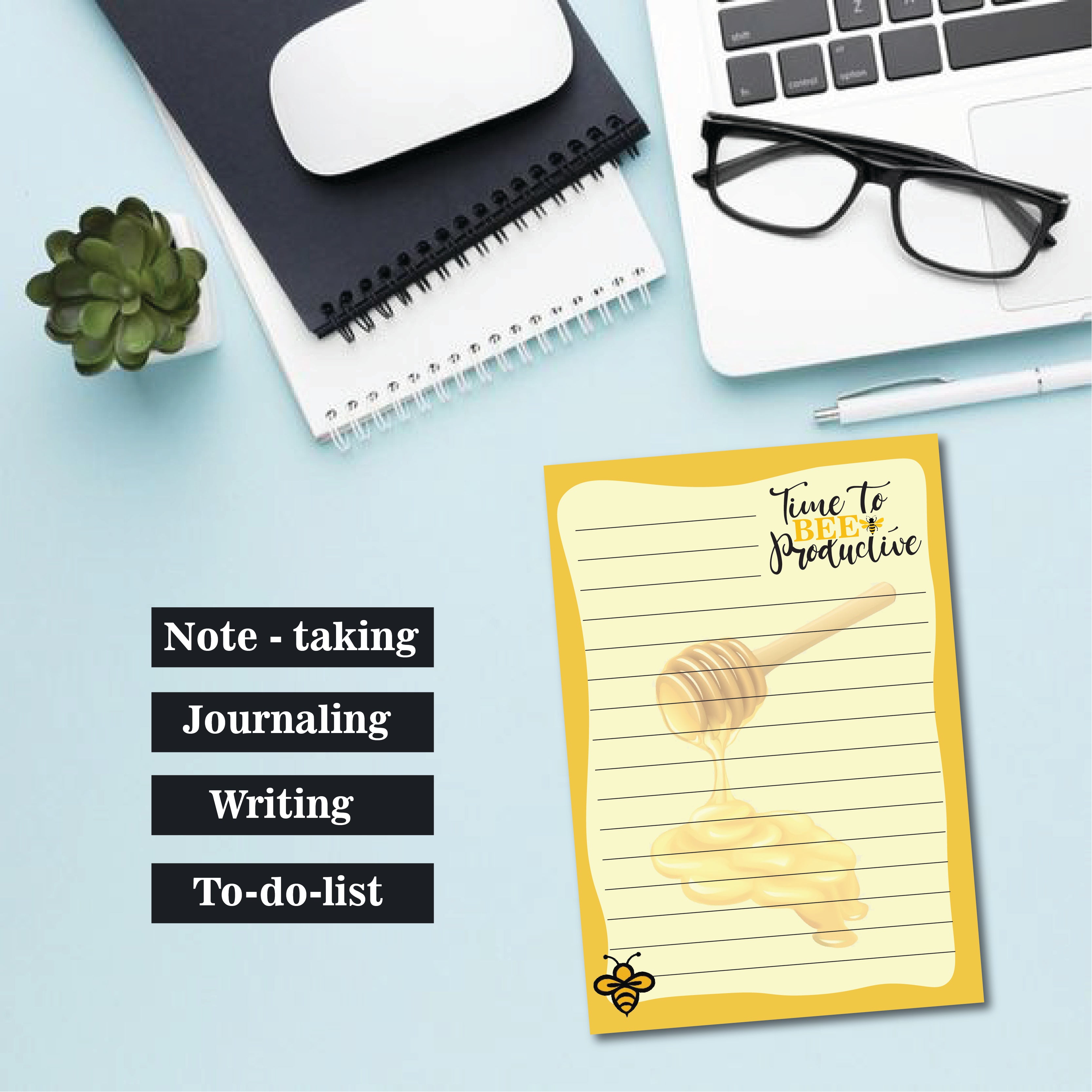Honey Bee To Do List Memo Notepad Tear Off Sheets (Pack of 2)