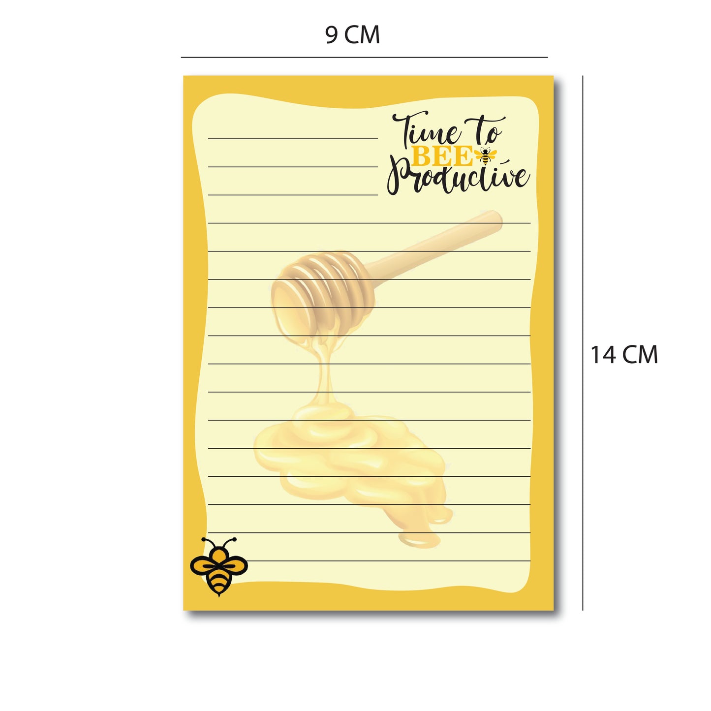 To Do List Memo Notepad Spiral bound - 100 Tear Off Sheets (Pack of 2) Honey Bee