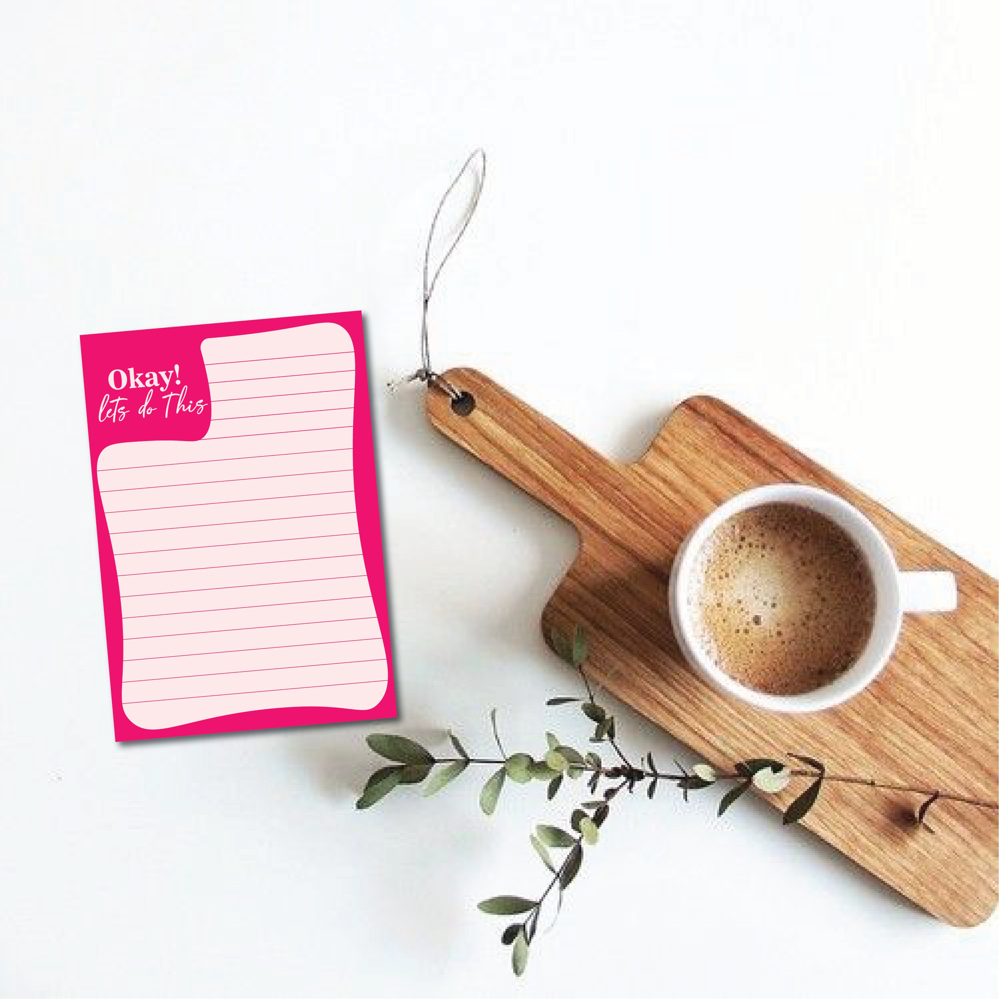 Pink notepad Memo Notepad Tear Off Sheets (Pack of 2)