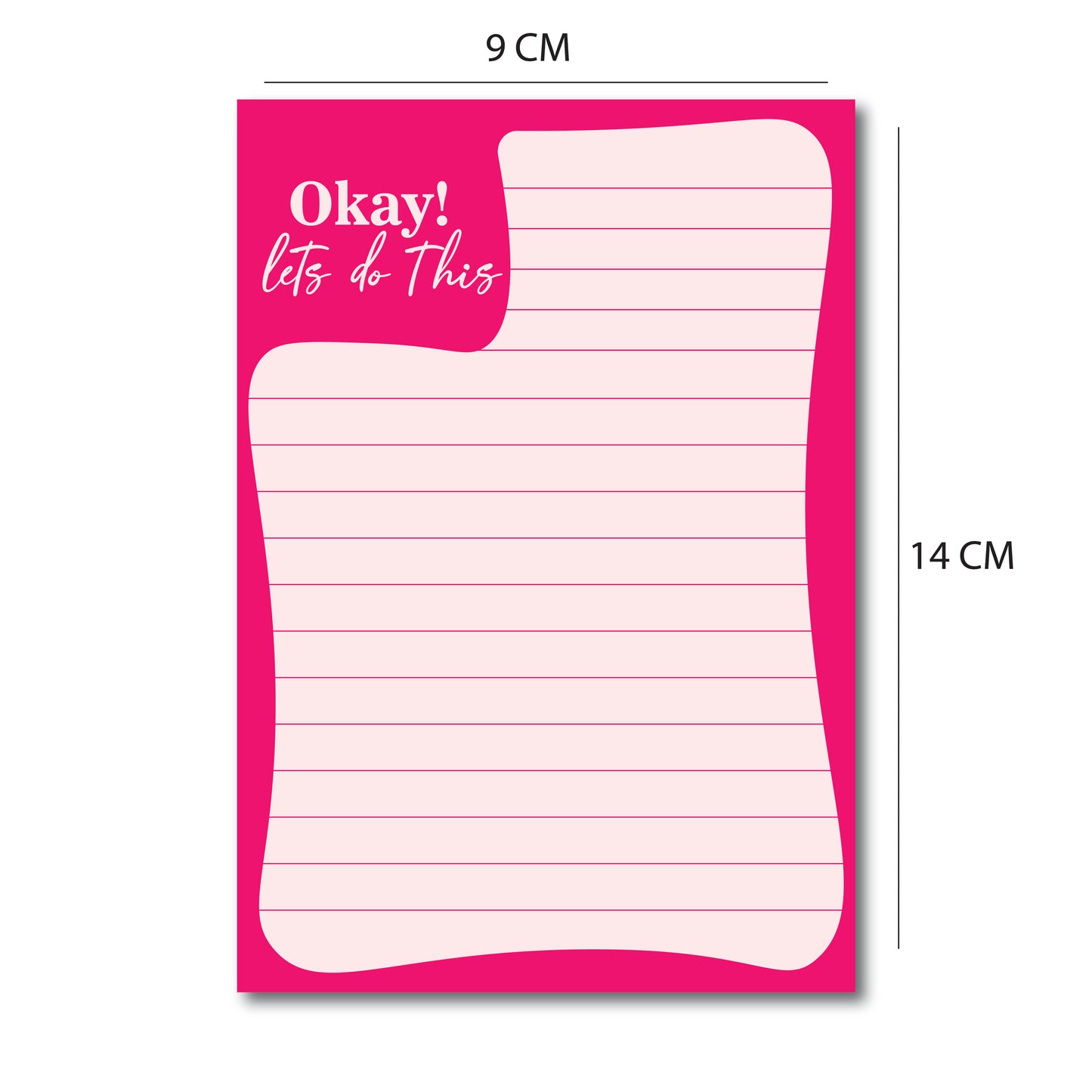 To Do List Memo Notepad Spiral bound - 100 Tear Off Sheets (Pack of 2) Pink