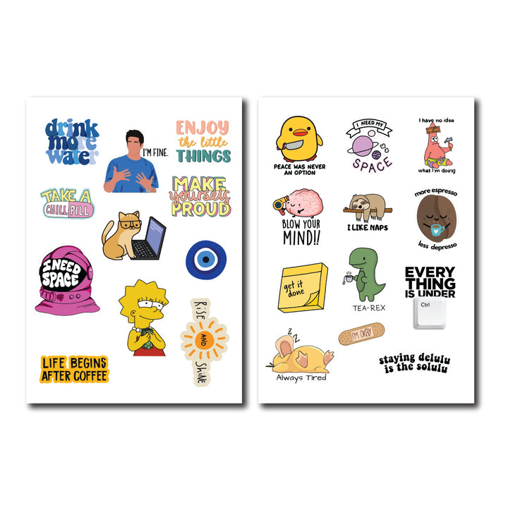 Sticker Sheet - Pack of 2 sheets  A5 size